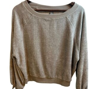 Prana Kanapee Tan/Beige Textured Long Sleeve Sweater Size S